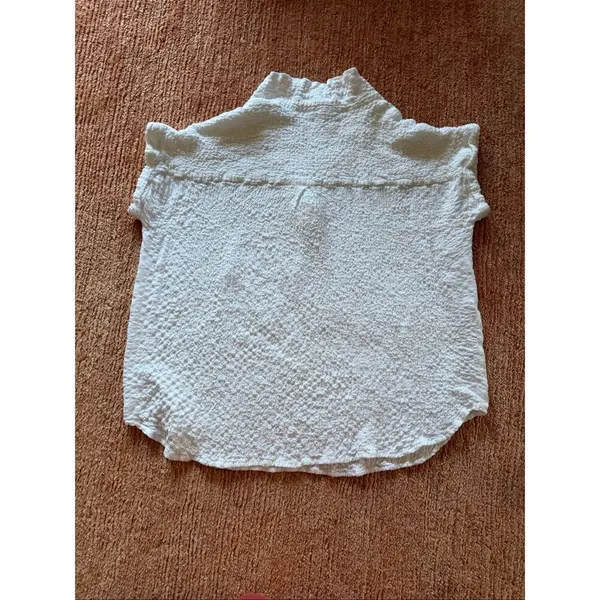 Jane and Delancey White Textured Blouse Size XL Rayon Stretch Top - Image 7