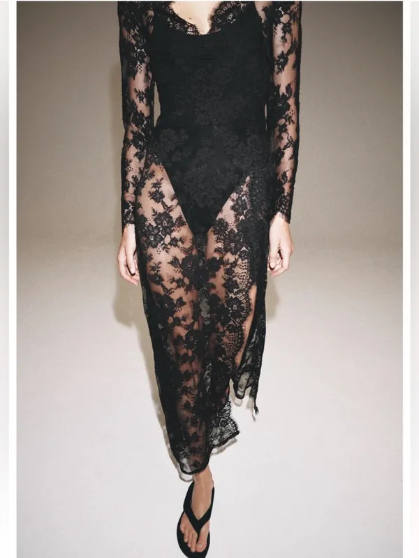 Zara lace long dress. XS-S - Image 7