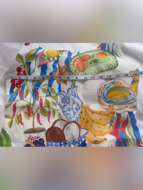 FARM Rio Fresh Table Linen Mini Dress S Fruit Tropical Resort Vacation - Image 9