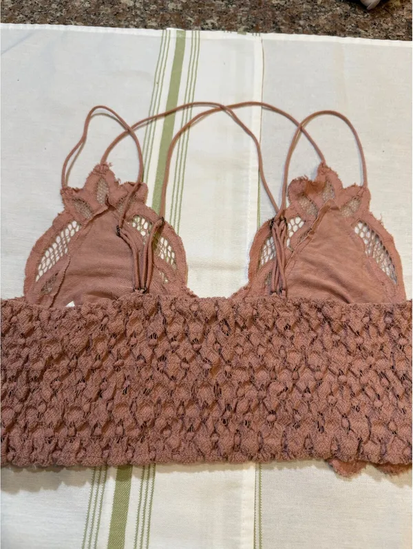 Free People Pink Lace Bralette Size S/P - Image 3