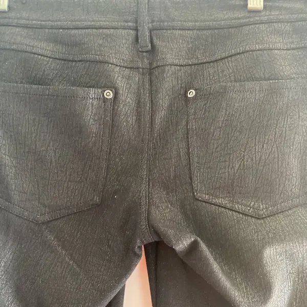 Express Faux Leather Coated Skinny Ankle Zip Pants Black Size Medium - Image 15