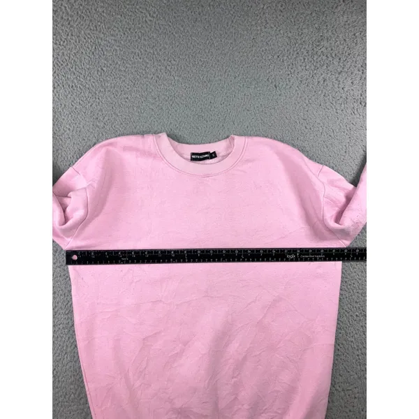 Pastel Baby Pink Sweatshirt S Oversized Coquette Soft Girl Boxy Barbiecore Comfy - Image 11