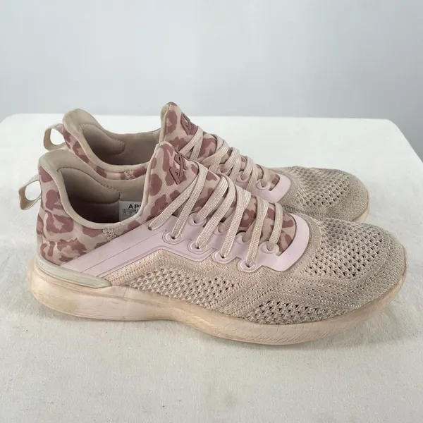 APL Techloom Tracer Sneakers‎ in Creme/Beachwood/Leopard Size 7.5 - Image 6