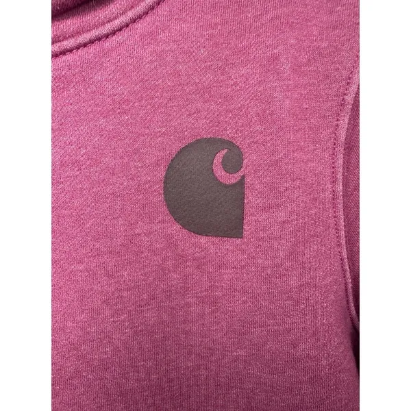 Carhartt Women's Clarksburg Hoodie Berry Pink Heather Medium Workwear Streetwear - Image 13