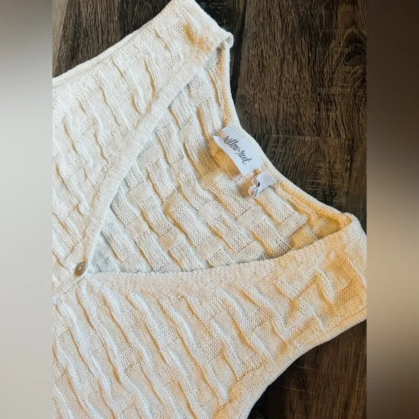 Willow & Root Cream Textured Vest - Image 2