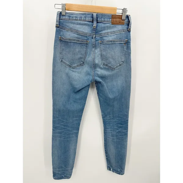 Madewell Jeans Women's 26 Blue Light Wash Denim Distressed 9"‎ High Rise Skinny - Image 2