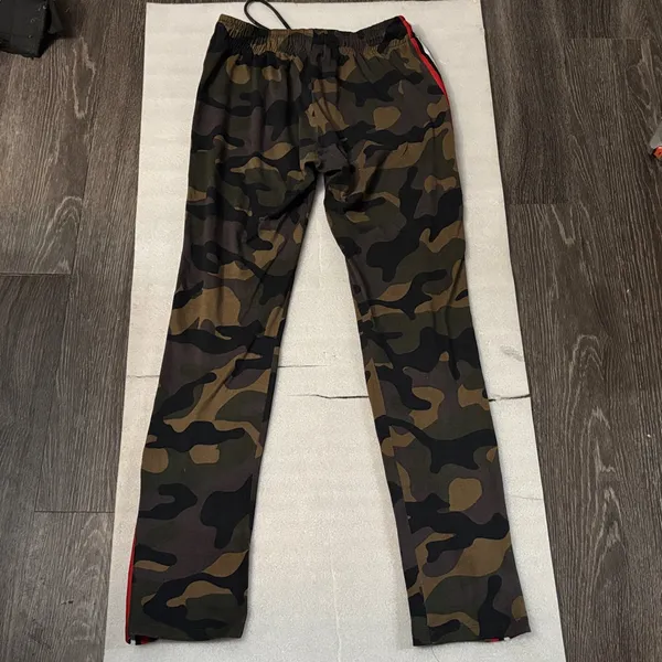 Liz & Sara Camouflage Racing Stripe Drawstring Leisure Pants M Indie Sleaze Rave - Image 2