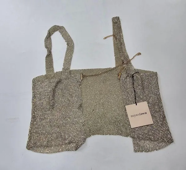 Superdown Mackenzie Crop Top in Gold - Image 8