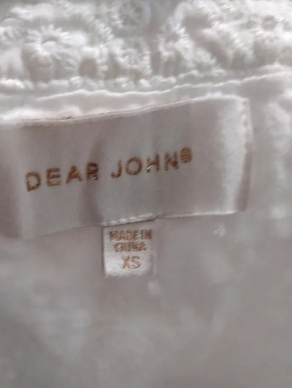 Dear john White Eyelet V-Neck Summer Dress - Image 4