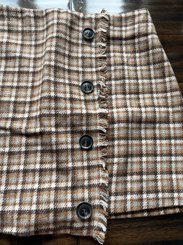 HYFVE Brown Plaid Skirt - Image 2
