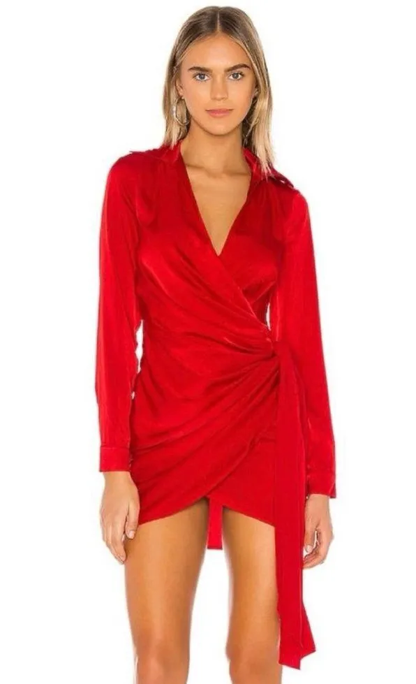 Revolve Superdown Red Mini Dress - Image 4