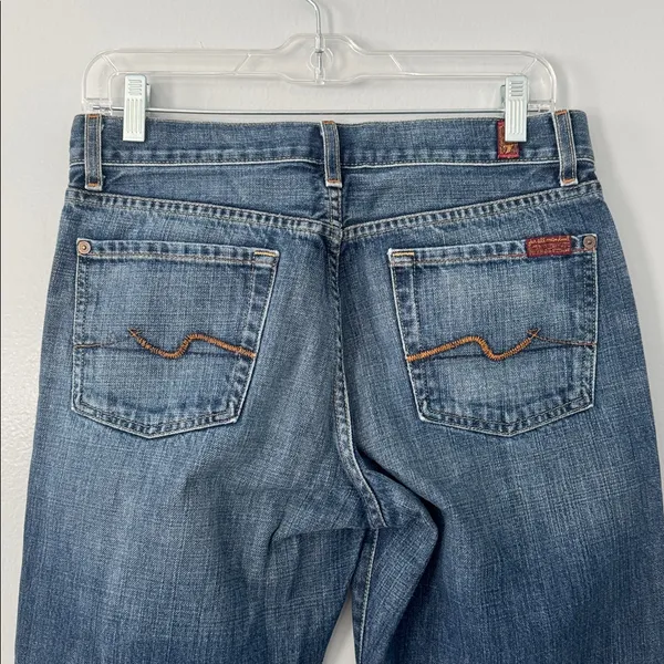 7 for All Mankind Women's Boot Buttonfly Jeans Size 30 Relaxed Fit Streetwear - Image 10