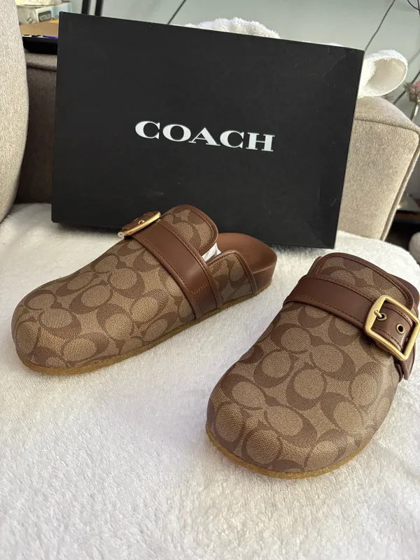 Coach Signature Canvas Mules Sz10 Unisex - Image 11