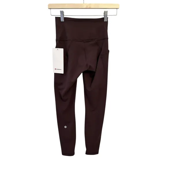 NWT Lululemon Wunder Train High-Rise Tight with Pockets 25" size 4 Espresso - Image 4