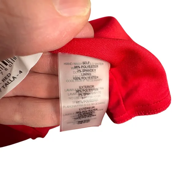 Sienna Halter‎ Ruched Draping Midi Dress Sz 0 Red Classic Cocktail Party Wedding - Image 8