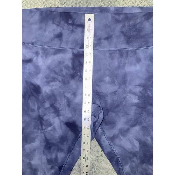lululemon Women's Align High-Rise 25 Tie Dye Blue Stretch Knit Yoga Leggings 20 - Image 8