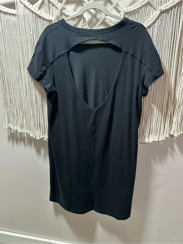 lululemon athletica Black Short-Sleeve Midi Tee Dress - Image 6