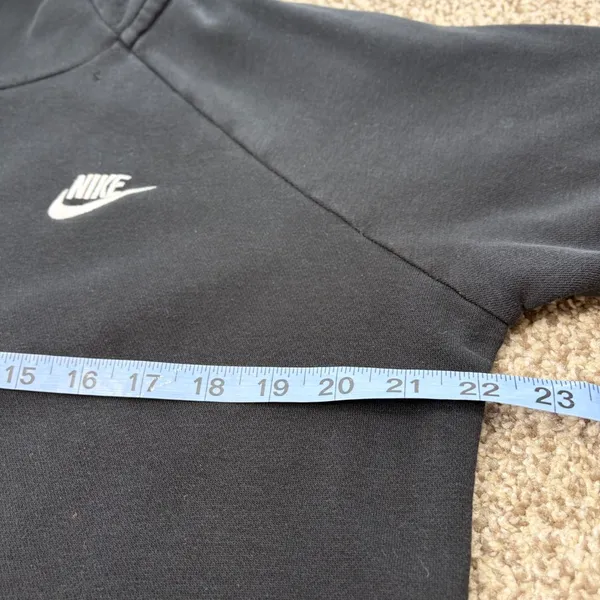 Nike Hoodie Women M Black Funnel Neck Essential Fleece Pullover BV4116 Gym Yoga - Image 8