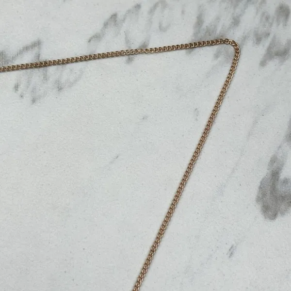 Chico's Rose Gold Tone Chain Link Rhinestone Pendant Necklace ✨ - Image 5