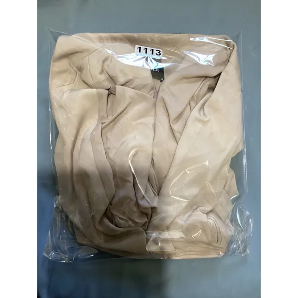 Cider Womens Beige Cropped Blazer Single Button Jacket CD20230510308796BZ M - Image 8