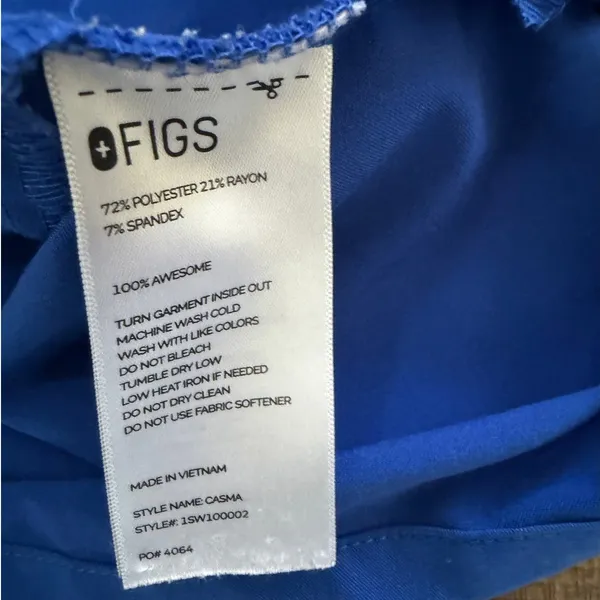 Figs Casma Three-Pocket Scrub Blue Top Size 3XL - Image 5