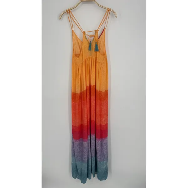 Anthropologie‎ Carla Weeks Setting Sun Maxi Dress XS Multicolor Ombre Boho Artsy - Image 6