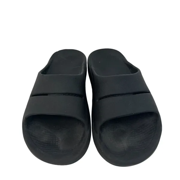 Oofos OOahh Black Unisex EU 39 Men 6 Women 8 Recovery Comfort Lightweight Slides - Image 2