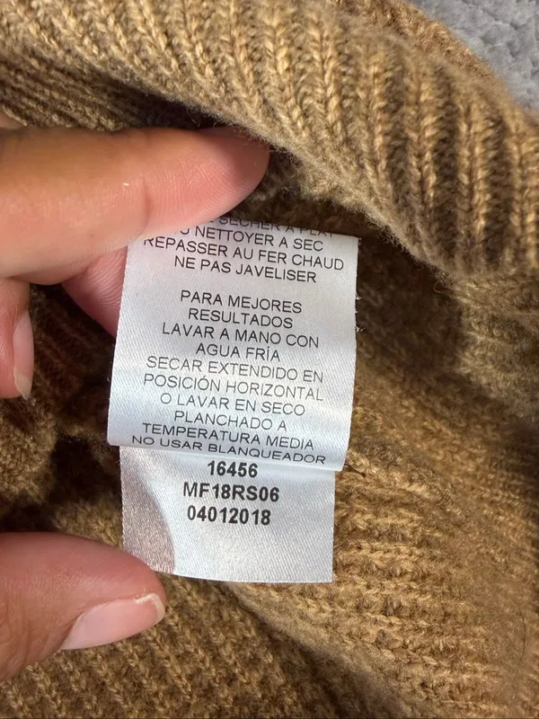 Peter Millar Collection M Wool Cashmere Sweater Brown Crewneck England Waffle Kn - Image 7