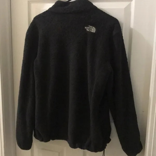 Women’s black Fuzzy North Face - Image 2