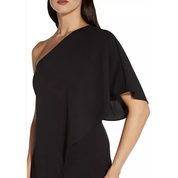 ADRIANNA PAPELL One-Shoulder Jumpsuit In‎ Black Womens Size 6 NWT $199 Cocktail - Image 3