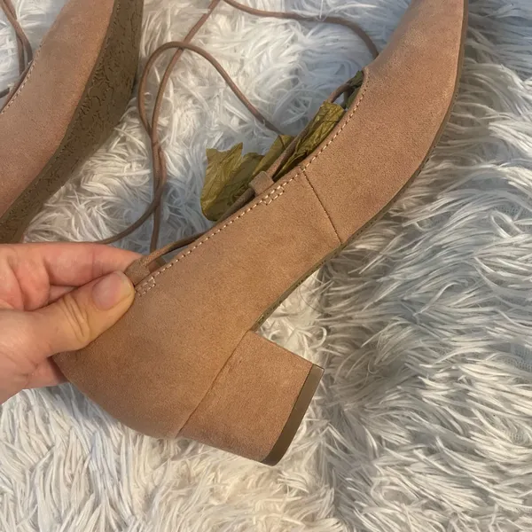 Esprit Lace-Up ballerina Pointed Toe tiny block kitten heels - Image 8