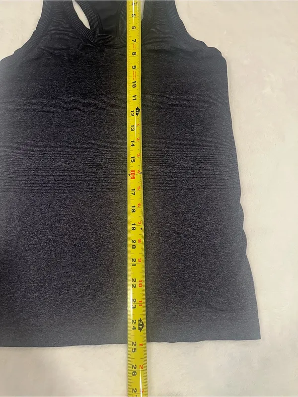 Heathered Charcoal Gray Racerback Athletic Tank Top Size undefined - Image 4