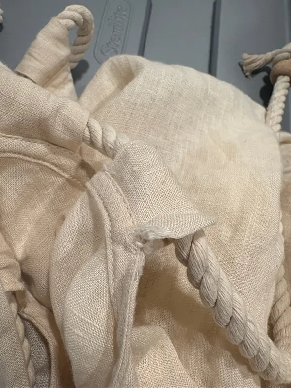 Vitamin A Avery Halter Dress - Oatmeal EcoLinen. 100% linen - Image 10