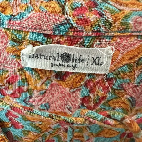 Natural Life Dara Mini Dress XL Floral Boho Hippie Resort Oversized Relaxed - Image 2