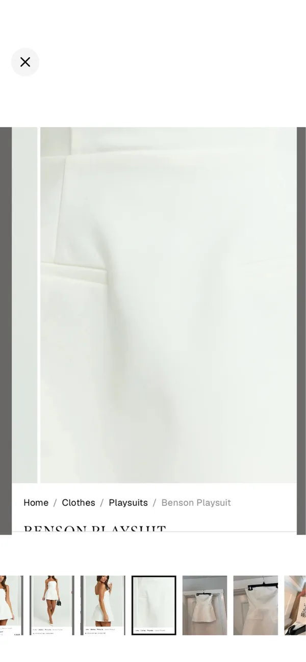 Showpo New Strapless White Playsuit XS - Image 4