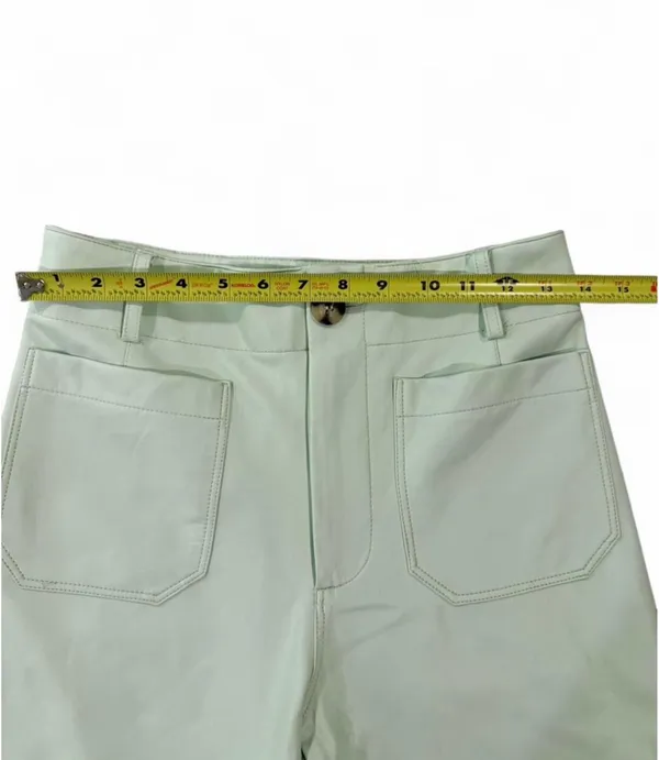 Maeve by Anthropologie The Colette Wide Leg Crop Faux Leather Edition Mint 27P - Image 11
