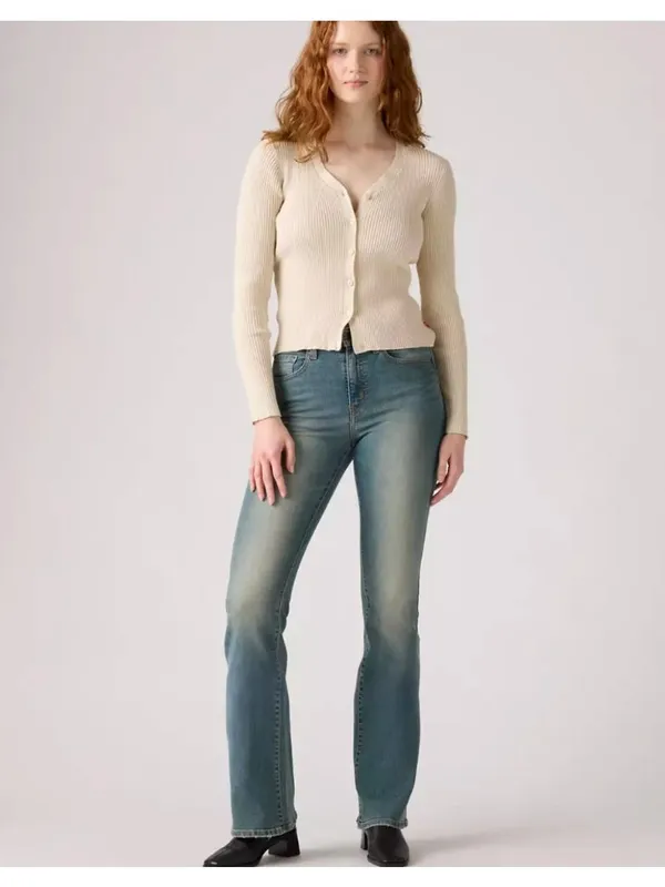New Levi's 28x32 726 High Rise Flare Women's Jeans Space Odyssey - Medium Wash - Image 2