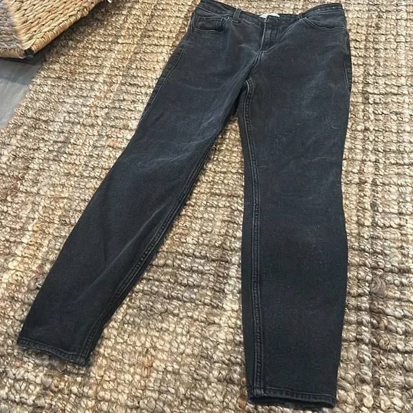Abercrombie & Fitch The Skinny High Rise Black Denim Jean Size 28/6 - Image 4