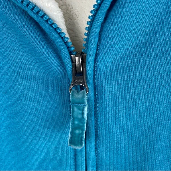 L.L. BEAN Aqua Blue Fleeced Lined Full Zipper Vest Size XS Hiking Outerwear Cozy - Image 7