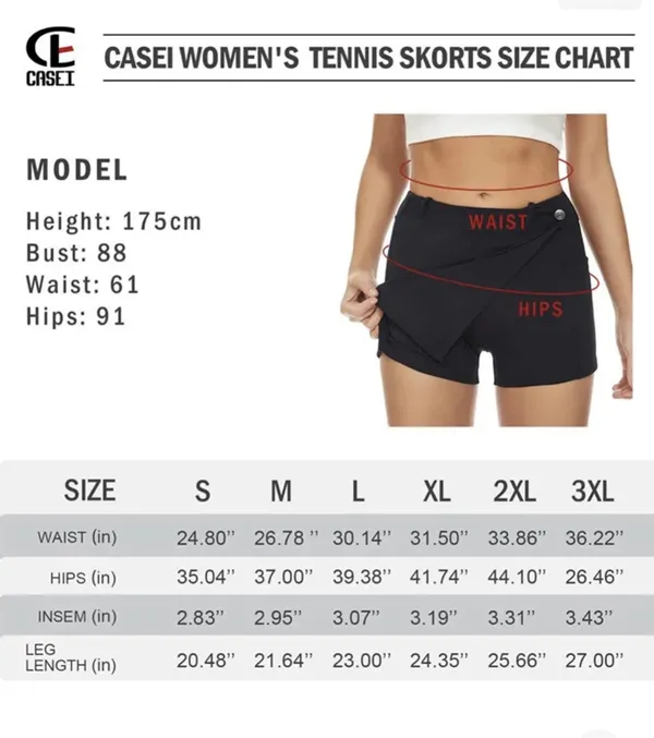 Casei Tennis Skorts/Shorts/Skirt XL - Image 5