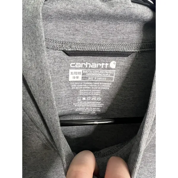 Carhartt Women's XL Force Jacket Half Zip Pullover‎ Grey Long Sleeve Utility - Image 3