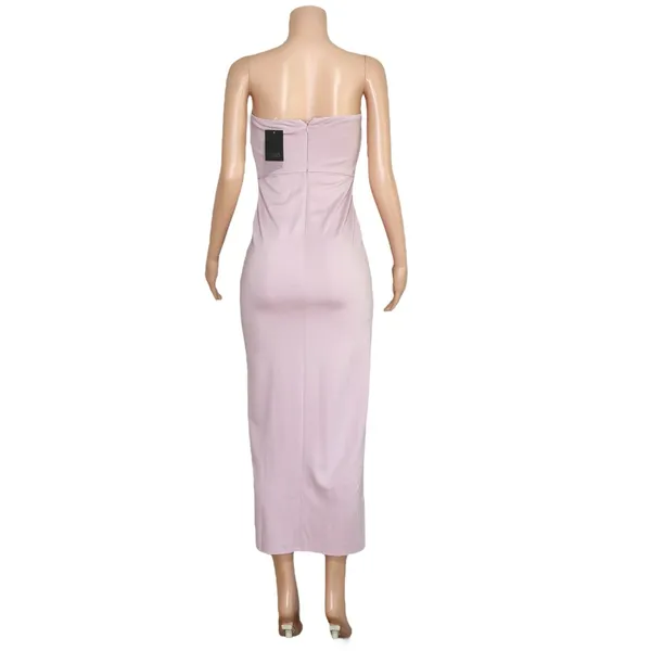 NBD Dream High Slit Strapless Gown, Lilac, Medium - Image 8