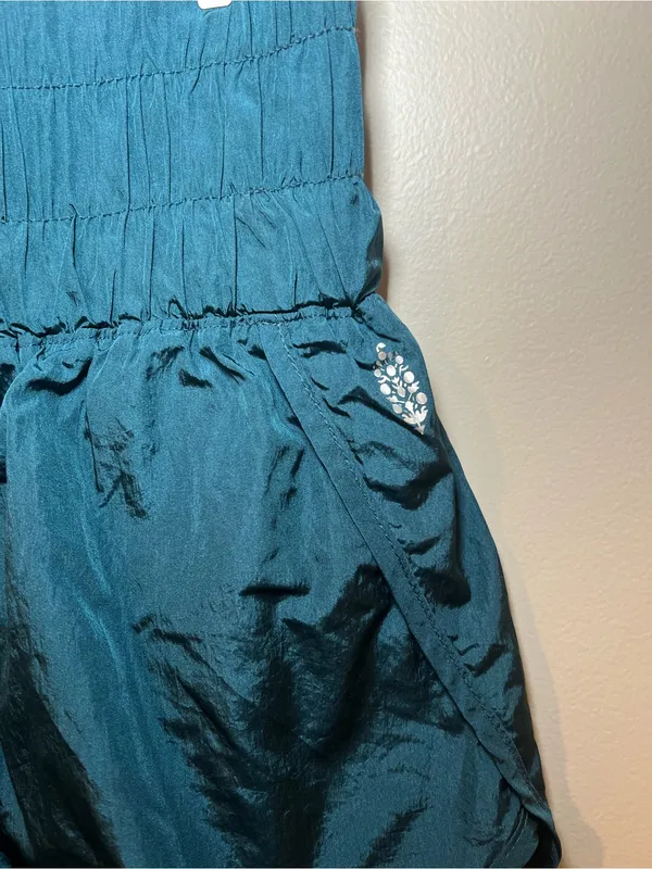 Free People The Way Home Run Shorts in Teal - Image 5