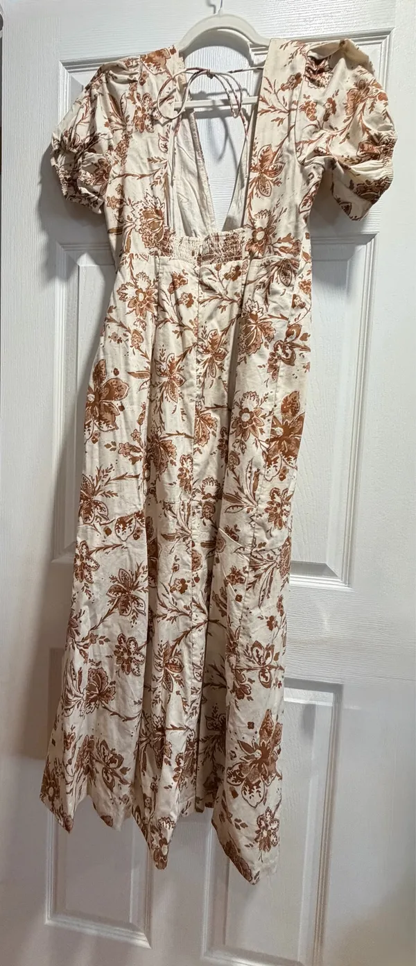 Abercrombie & Fitch Emerson Maxi dress poplin puff sleeve M - Image 2