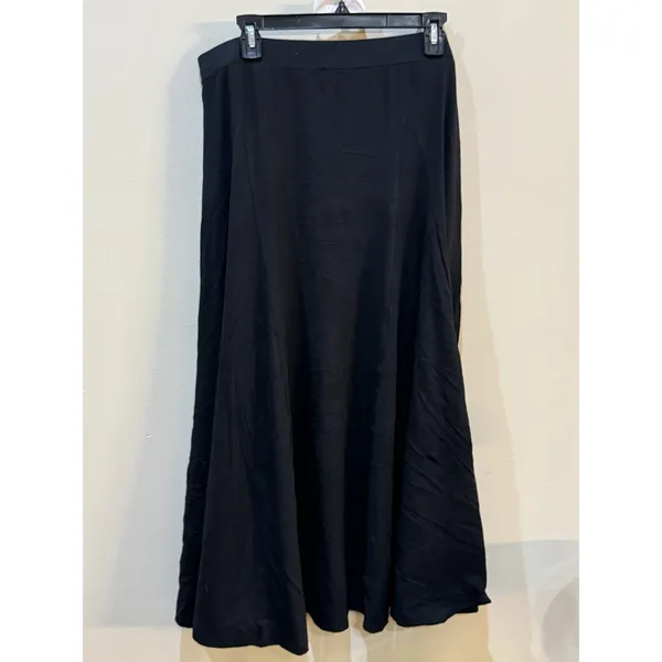 New Lauren Ralph Lauren Cotton Blend A-Line Maxi Skirt Size XL Black - Image 3
