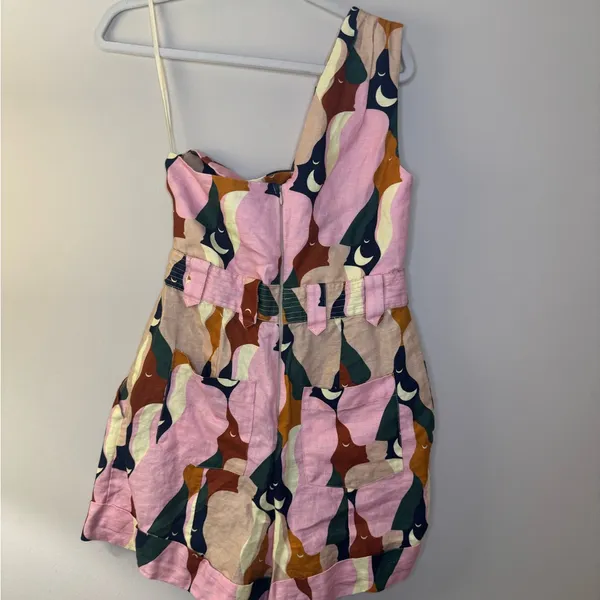 FARM Rio Pink and Tan Patterned romper - Image 3