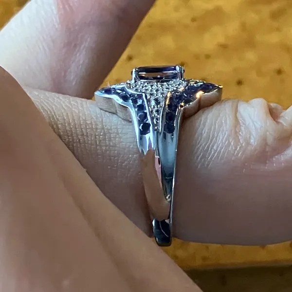 Natural Iolite Sterling Silver Ring Size 6 - Image 3