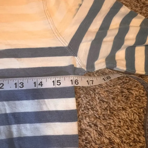 Current/Elliott Striped Top Long Sleeve‎ Casual Tee Shirt Size 1 - Image 3