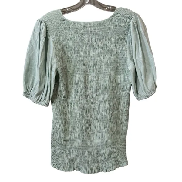 Nine West Women Size Medium Runched Blouse Business Casual Stretch Office‎ City - Image 2