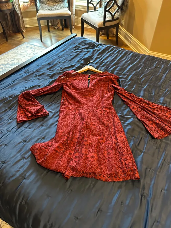 Red Lace Dress - Image 4
